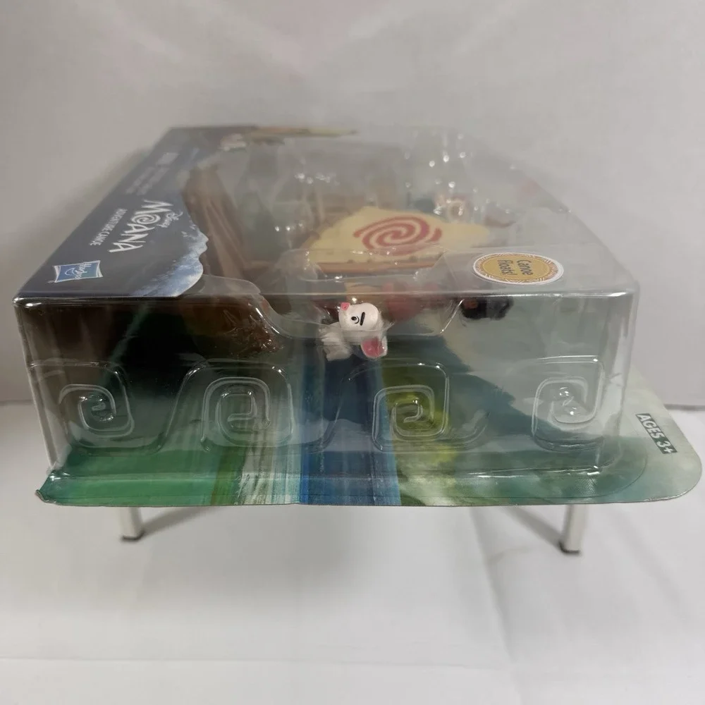 DISNEY MOANA FIGURE ADVENTURE‎ CANOE PLAYSET HEIHEI & PUA PIG MISP 2016 RARE